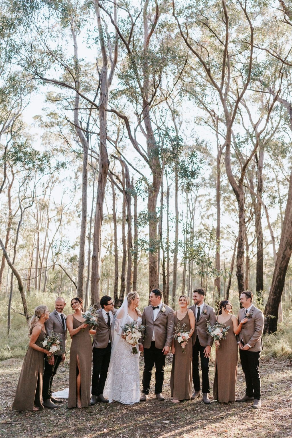 A bridal party among the gums