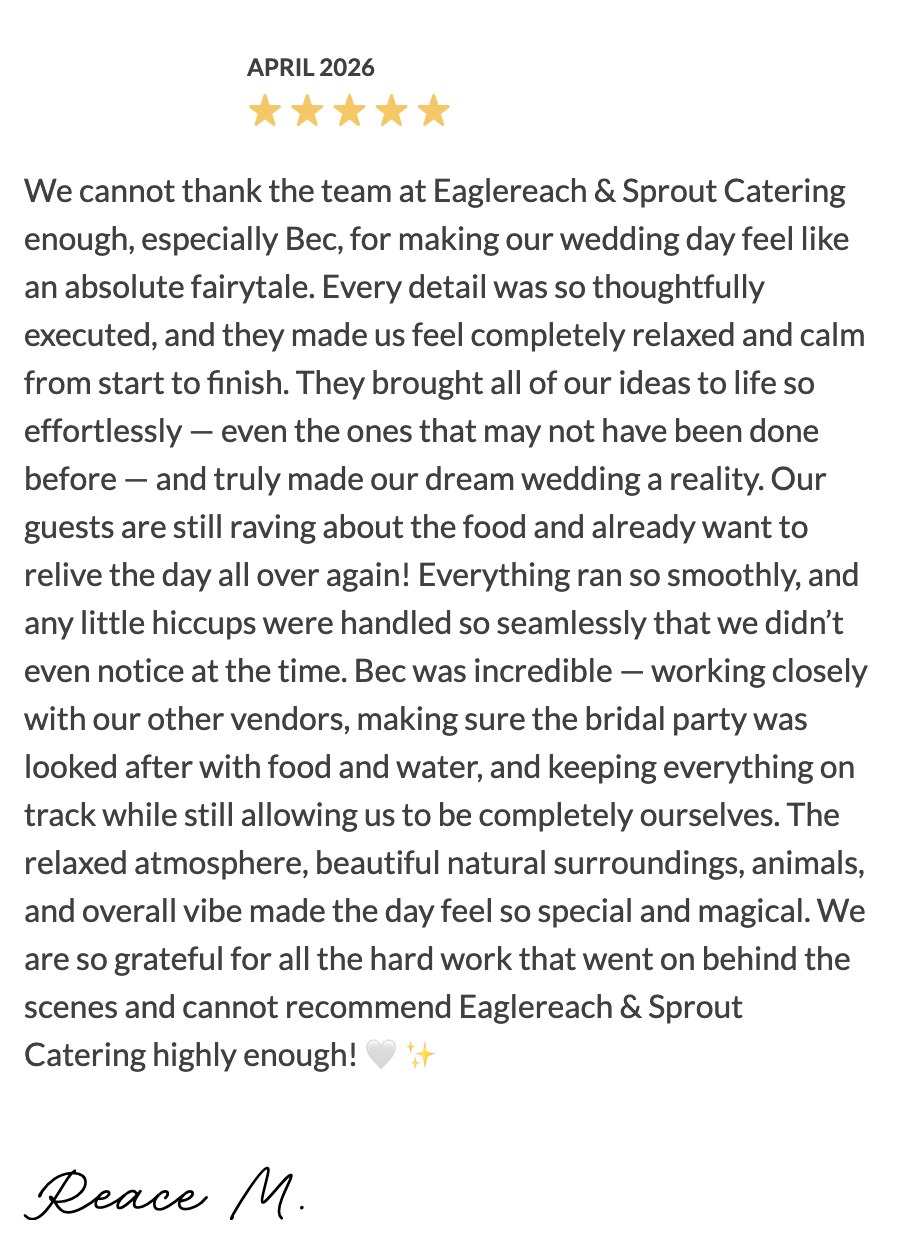 Five-star Easy Weddings review from Reace M.